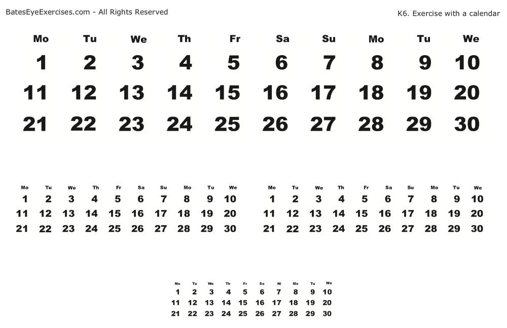 Nearsighted Vision Chart